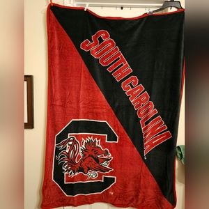 NWOT South Carolina Gamecocks Fleece Throw 60" by 46"